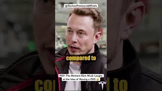 UTILITY DELTA Elon Musk’s View About Having a PHD innovation education elonmusk [upl. by Assilram]