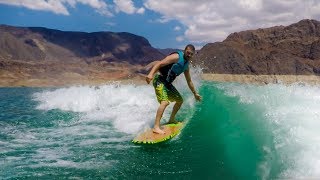 Surfing The Perfect Wakesurf Boat Wake [upl. by Bithia]