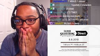 Super Smash Bros Ultimate Direct  FULL REACTION 882018 [upl. by Nicolina]