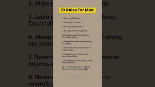 10 RULES FOR MAN [upl. by Merri243]