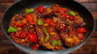 QUICK amp EASY FRIED FISH WITH SOY SAUCE AND BELLPEPPER [upl. by Reivazx33]