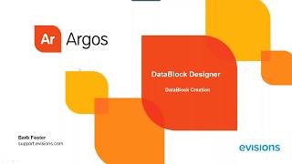 Argos 54 DataBlock Designer Training [upl. by Ruyle]