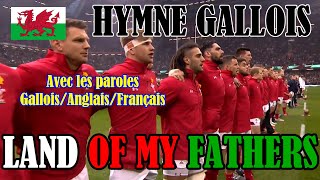 🏴󠁧󠁢󠁷󠁬󠁳󠁿 Land Of My Fathers 👑 WelshEnglishFrench lyricsparoles  Hymne national gallois  Rugby [upl. by Owena]