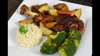 Receta Muslos de Pavo al Horno con Vegetales [upl. by Nelyaw352]