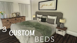 How to Make CUSTOM BEDS  Bloxburg [upl. by Norvil]