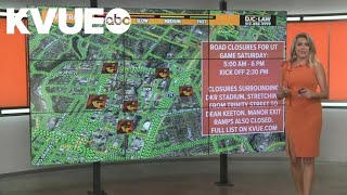 Heres which roads are closed for the Texas Longhorns game against Colorado State [upl. by Nonek]