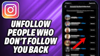 How To Unfollow People Who Don t Follow You Back on Instagram 2024  Quick Help [upl. by Laynad631]