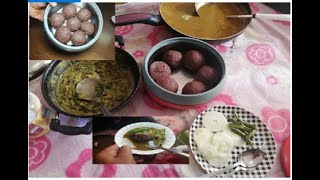 Ragi mudde  Tili saaru Gatti palya  Karnatka special dish  Finger millet ball [upl. by Accebber471]