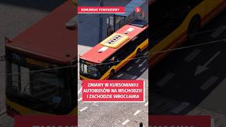 Zmiany w kursowaniu autobusów na wschodzie i zachodzie Wrocławia wroclaw powódź [upl. by Jeremiah837]