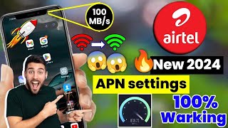 Airtel APN Settings For High Speed  Airtel Network Problem Solution 2024  Airtel APN Settings [upl. by Ovatsug493]