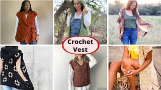 Trend Alert 10 Crochet Vest Free Patterns [upl. by Yuille]