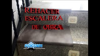 REHACER PELDAÑOS de escalera de obra [upl. by Ecirtam]