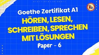 Start Deutsch A1 Exam 2024  Modelltest  6  Hören Lesen Schreiben Sprechen mit lösungen [upl. by Robillard]