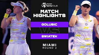 Viktorija Golubic vs Iga Swiatek  2022 Miami Round 2  WTA Match Highlights [upl. by Oirottiv210]