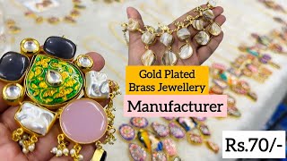 Gold Plated Brass Jewellery Manufacture Tanjore Painting Jewellery Collection brassjewellery [upl. by Norah]