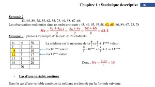 Biostatistique  Statistique descriptives première année médecine part 2 [upl. by Eednyl]