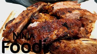 Ninja Foodi Quick Review and First Cook  BBQ Pork Ribs  Ninja Foodi Recipes [upl. by Noroj]