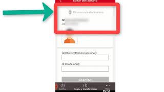 👉 COMO eliminar CUENTAS REGISTRADAS  Destinatarios  en BANORTE MOVIL APP ❤️ [upl. by Hartmunn]