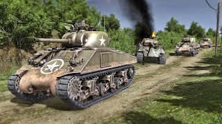 SHERMANS vs PANTHERS  Battle of Arracourt  Gates of Hell [upl. by Diantha636]