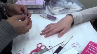 Nail FIBERGLASS demo over a tip [upl. by Eciruam]