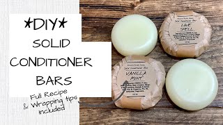 DIY How to Make Solid Hair CONDITIONER Bars  Full Recipe  Wrapping tips  Ellen Ruth Soap [upl. by Frankel799]