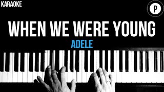 Adele  When We Were Young Karaoke SLOWER Acoustic Piano Instrumental Cover Lyrics [upl. by Ivor511]