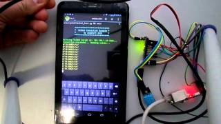 Arduino TelNet Server with Android QPython TelNet Client [upl. by Esdnil346]