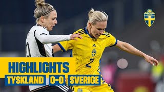 Stark svensk insats mot Tyskland  Highlights  TysklandSverige 00 [upl. by Fennie]