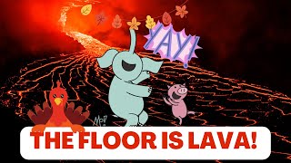 Piggy amp Gerald Thanksgiving Brain Break Floor is Lava Thanksgiving Fall Exercise for Kids [upl. by Aivyls]