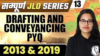 JLO 13  Drafting and Conveyancing PYQ 2013 amp 2019  Rajasthan JLO Sampuran Series [upl. by Mcneil]