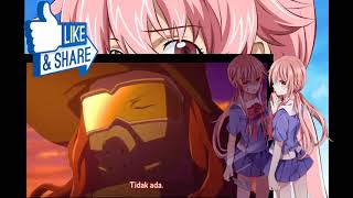 Mirai nikki episode 1 part 2 bahasa [upl. by Enatan]