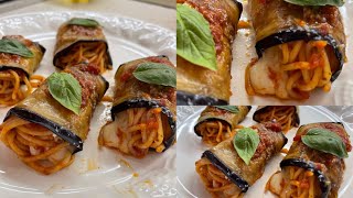 🍆✨ Involtini di Melanzane Ripieni di Spaghetti Un Piatto Unico e Gustoso🍝🌟 [upl. by Burnley]