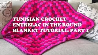 Part 1 How To Entrelac In the Round Tunisian Crochet Tutorial [upl. by Hartmann]