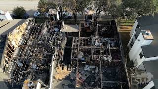 11162024 Fort Worth TX  Daytime drone video of 2 alarm apartment fire damage [upl. by Suzzy]