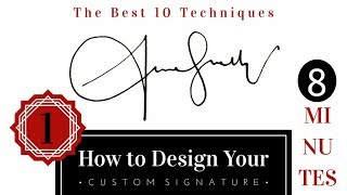 The Best Signature Examples with 10 Techniques  How to Draw Custom Signature [upl. by Thorrlow]