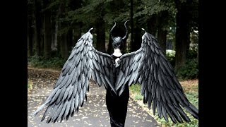 Large Maleficent movable wings  perfect look for Halloween party [upl. by Eelarol]