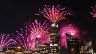 Nice fireworks in Riyadh by GroupeF fireworks riyadhseason riyadh pyroworld [upl. by Shaia]