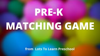 PreK Matching Game  Match The Color Preschool Learning Games Childrens Videos YouTube [upl. by Isnam]