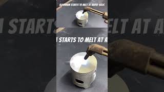 Cerakoted Piston vs Original Piston burn test Who will finish strong pistons pistoncoat [upl. by Aztinaj]