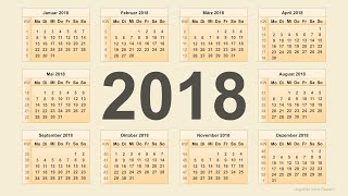 Kalender 2018 [upl. by Etselec]