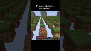 Parkour civilization but realistic 5 minecraft minecraftmemes parkourcivilization [upl. by Nagap]