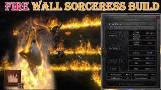 Diablo II Resurrected  Fire Wall Sorceress Build35K Damage [upl. by Pippo]