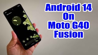 Install Android 14 on Moto G40 Fusion Pixel Experience Rom  How to Guide [upl. by Ymled]