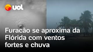 Furacão catastrófico Milton se aproxima da Flórida com ventos e chuvas na costa oeste do estado [upl. by Magan]