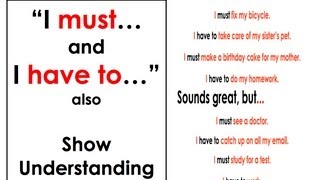 I must  I have to  Obligations  Easy English Conversation Practice  ESL [upl. by Hacceber]