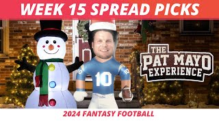 2024 NFL Week 15 Spread Picks  NFL Predictions  Cust Corner Freezer Storage Custs Tik Tok Algo [upl. by Einolem457]