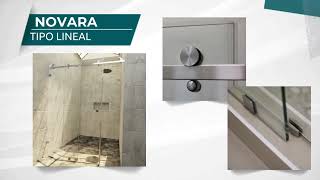 Canceles de Baño de Vidrio Templado modelos elegantes con herrajes de Acero Inoxidable [upl. by Myra]