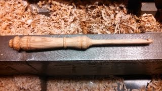 Woodturning Crochet Hook [upl. by Asina691]