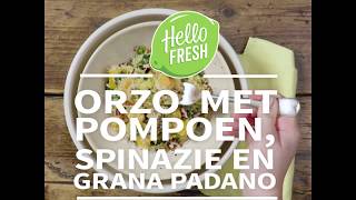 Orzo met pompoen spinazie en grana padano [upl. by Oel918]