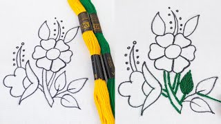 Lazy daisy stitch flowers designs handmade embroidery designs [upl. by Onaivatco]